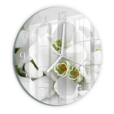 Ronde glazen klok Bloemen