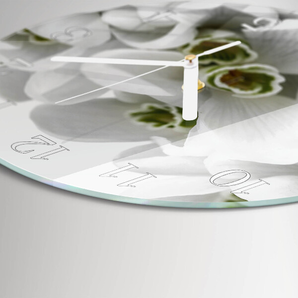 Ronde glazen klok Bloemen