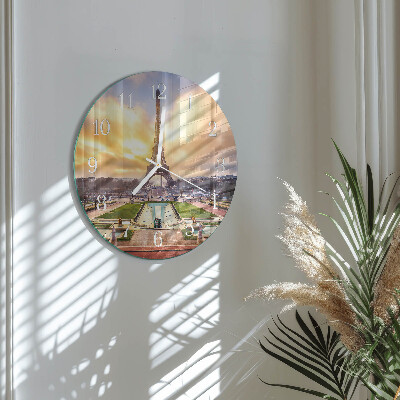 Ronde glazen klok Eiffeltoren
