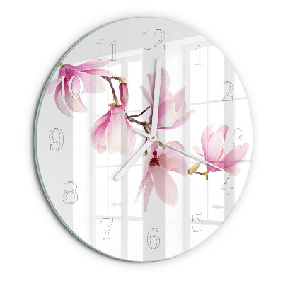 Ronde glazen klok Magnolia
