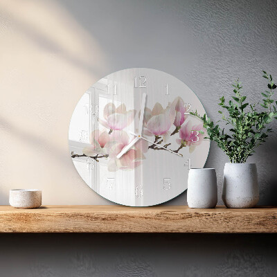 Ronde glazen klok Magnolia