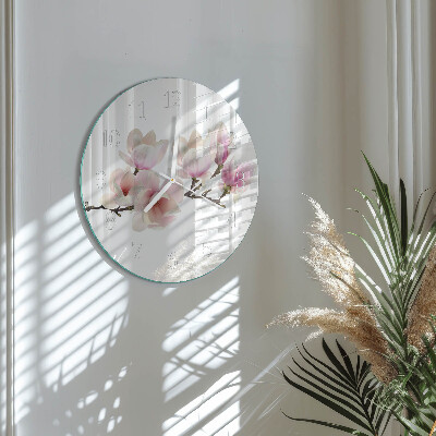 Ronde glazen klok Magnolia