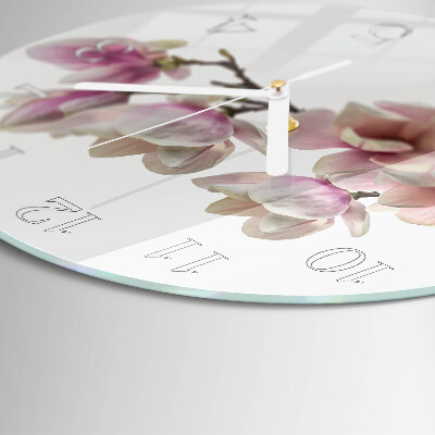 Ronde glazen klok Magnolia