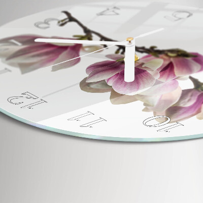 Ronde glazen klok Magnolia