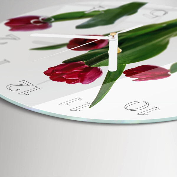 Ronde glazen klok Tulpen