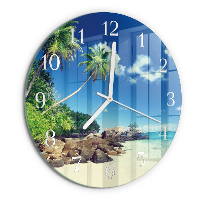 Ronde glazen klok Palm Beach