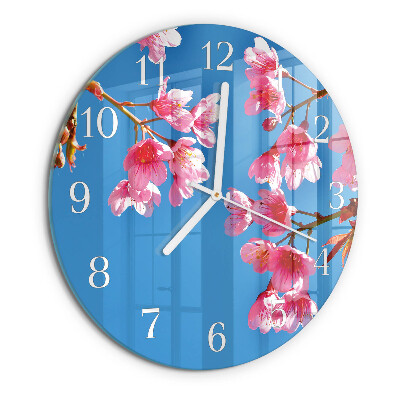 Ronde glazen klok Bloemen