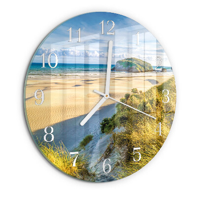 Ronde glazen klok Strand