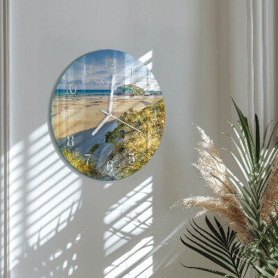 Ronde glazen klok Strand