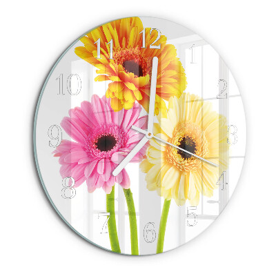 Ronde glazen klok Bloemen