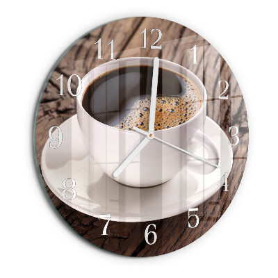 Ronde glazen klok Koffie