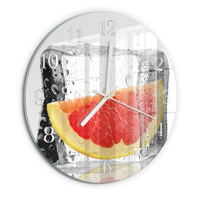 Ronde glazen klok Grapefruitijs