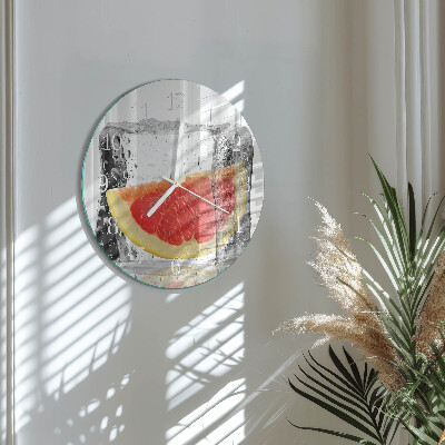 Ronde glazen klok Grapefruitijs