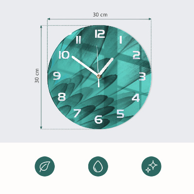 Ronde glazen klok Kokosnoten