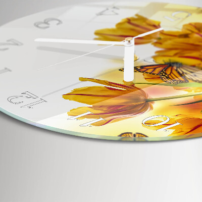 Ronde glazen klok Tulpen
