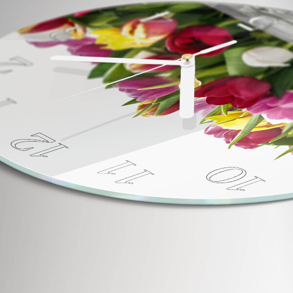 Ronde glazen klok Tulpen