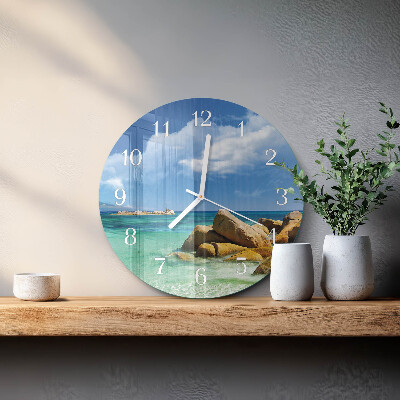 Ronde glazen klok Zee