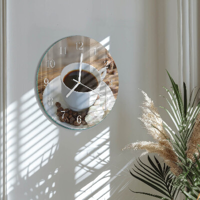 Ronde glazen klok Koffie