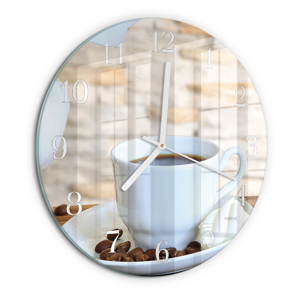Ronde glazen klok Koffie