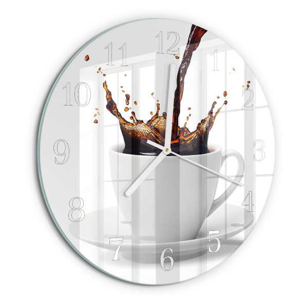Ronde glazen klok Koffie