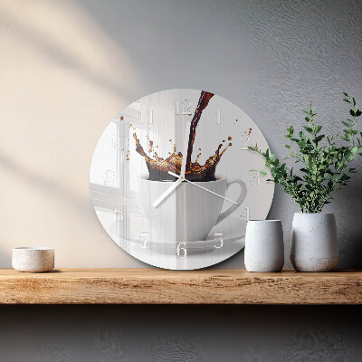 Ronde glazen klok Koffie