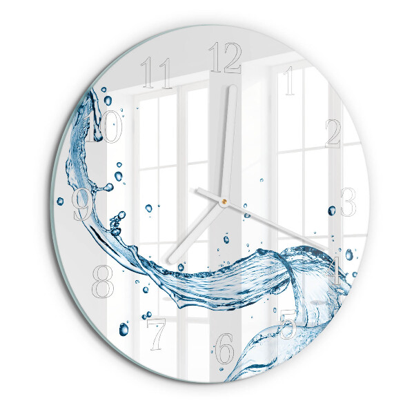 Ronde glazen klok Water
