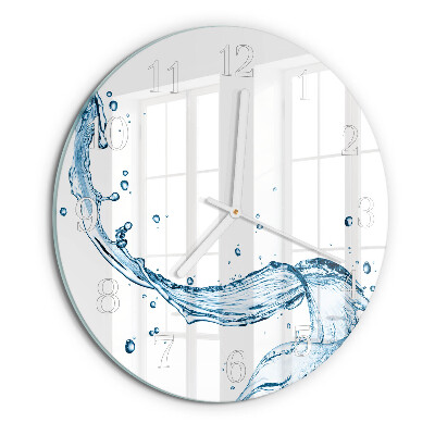 Ronde glazen klok Water