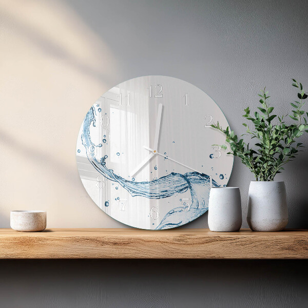 Ronde glazen klok Water