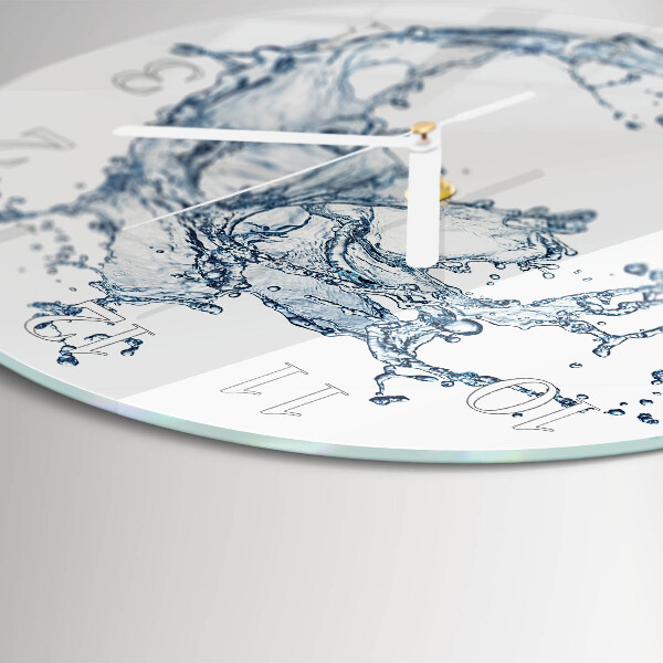 Ronde glazen klok Water