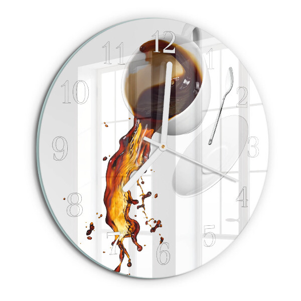 Ronde glazen klok Koffie