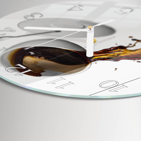 Ronde glazen klok Koffie