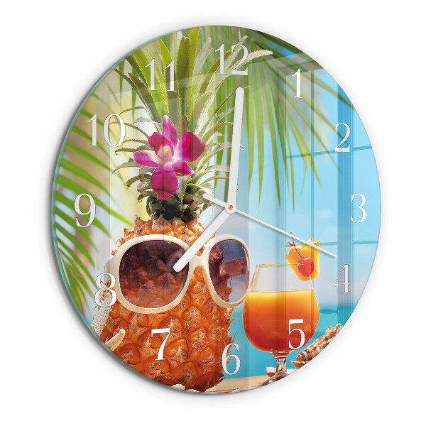 Ronde glazen klok Vakantie