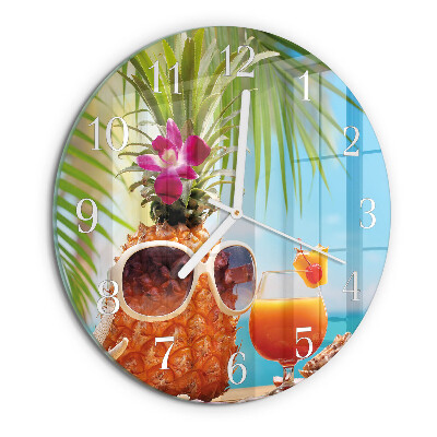Ronde glazen klok Vakantie