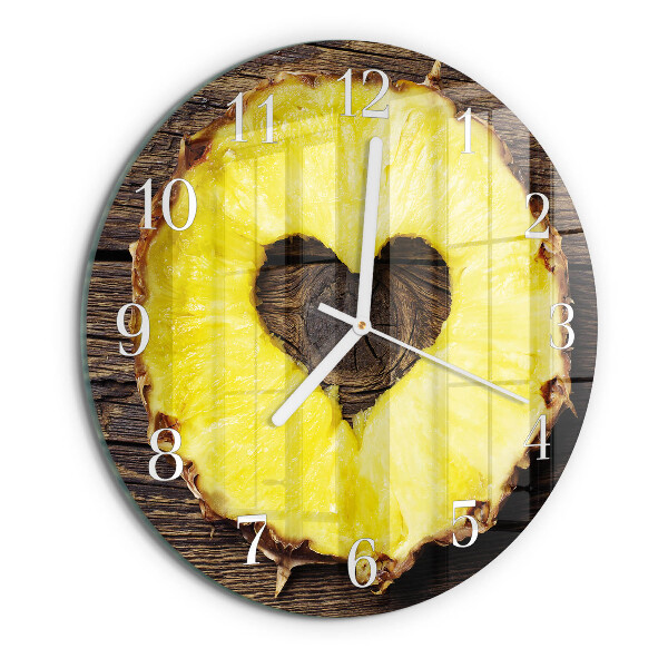 Ronde glazen klok Ananas