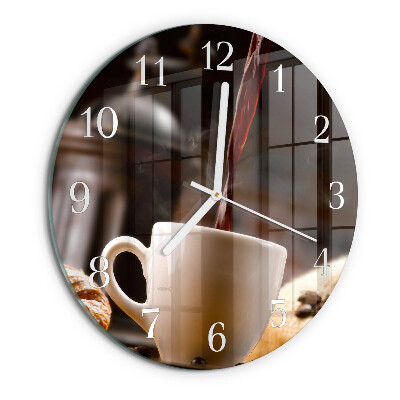 Ronde glazen klok Koffie