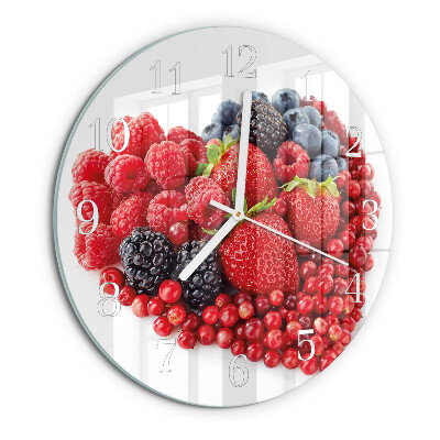 Ronde glazen klok Fruit