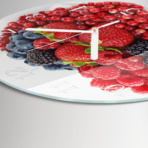Ronde glazen klok Fruit
