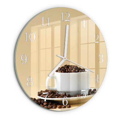 Ronde glazen klok Koffie