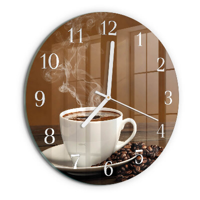 Ronde glazen klok Koffie