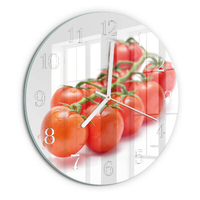 Ronde glazen klok Tomaten