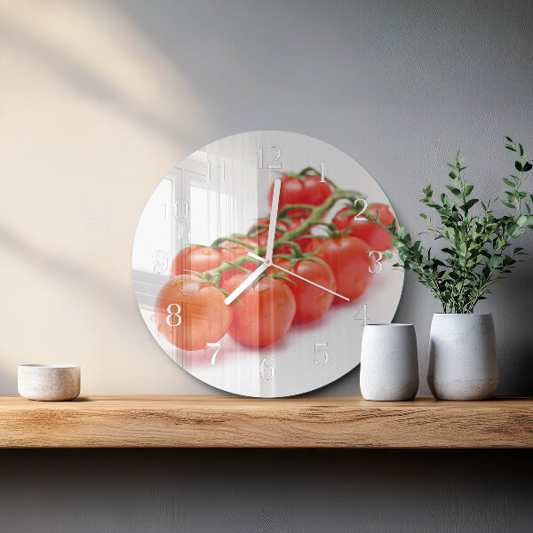 Ronde glazen klok Tomaten