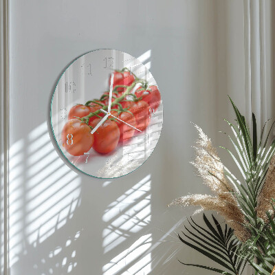 Ronde glazen klok Tomaten