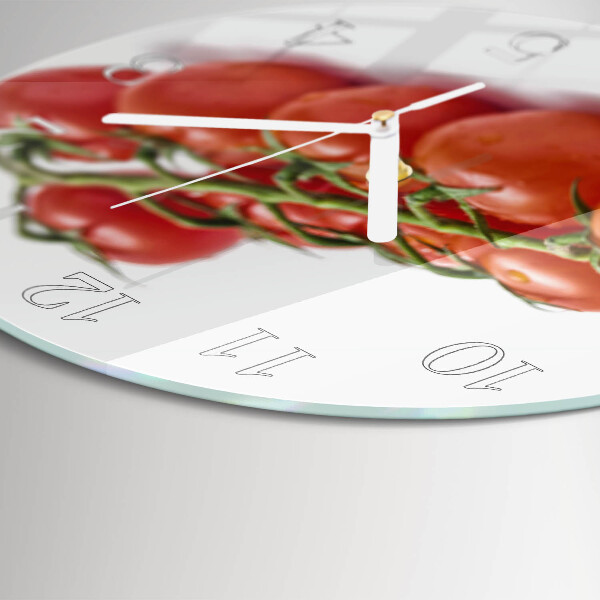 Ronde glazen klok Tomaten
