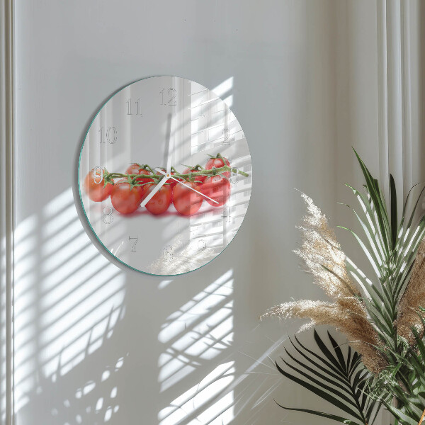 Ronde glazen klok Tomaten
