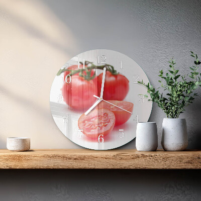 Ronde glazen klok Tomaten