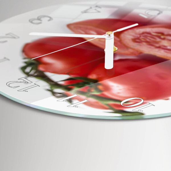 Ronde glazen klok Tomaten