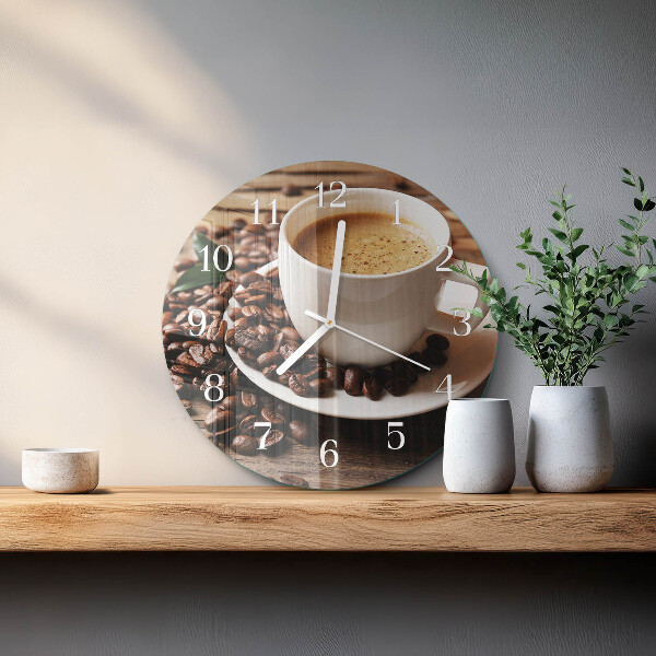 Ronde glazen klok Koffie