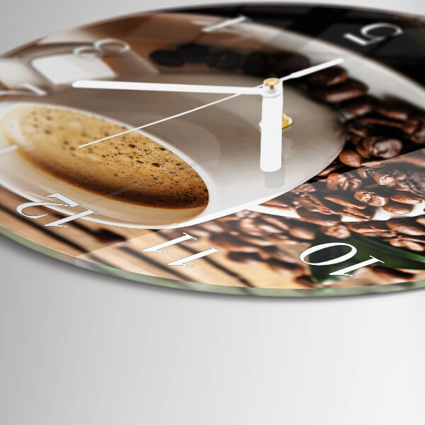 Ronde glazen klok Koffie