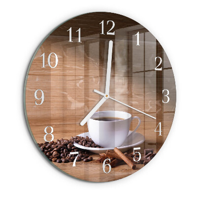 Ronde glazen klok Koffie