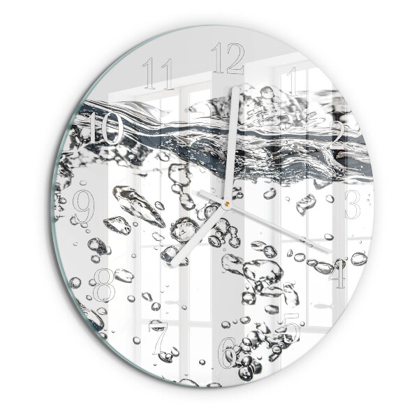 Ronde glazen klok Water